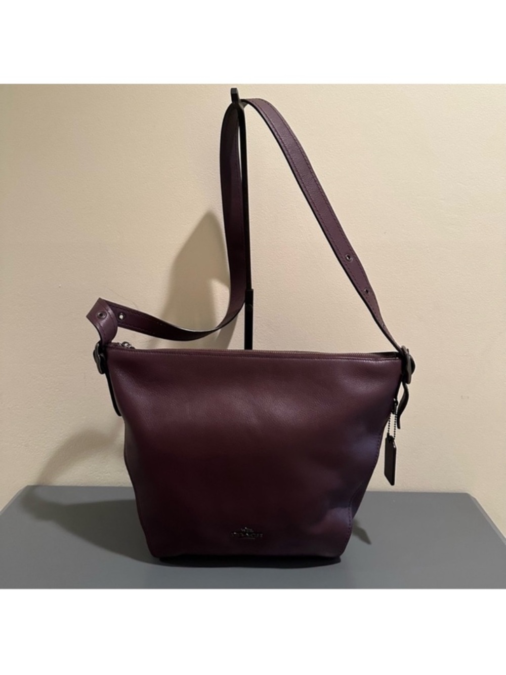 Coach Pebbled Leather Dufflette in Deep Wine style 21378